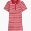 Rochie polo cu dungi și nasturi aurii
