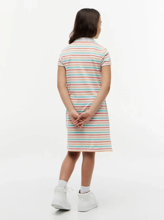 Rochie polo cu dungi multiple pentru copii Rochie polo cu dungi multiple pentru copii