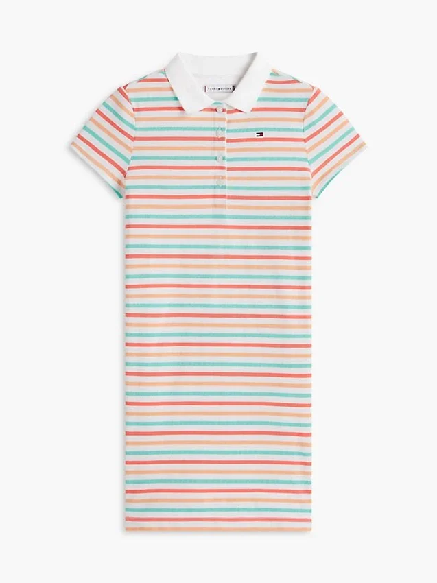Rochie polo cu dungi multiple pentru copii Rochie polo cu dungi multiple pentru copii