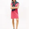 Rochie polo din bumbac elastic, croială clasică Rochie polo din bumbac elastic, croială clasică