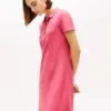 Rochie polo din bumbac elastic, croială clasică Rochie polo din bumbac elastic, croială clasică