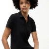 Rochie polo din bumbac elastic, croială clasică Rochie polo din bumbac elastic, croială clasică
