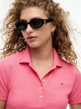 Rochie polo din bumbac elastic, croială clasică