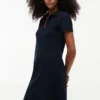 Rochie polo din bumbac elastic, croială clasică Rochie polo din bumbac elastic, croială clasică