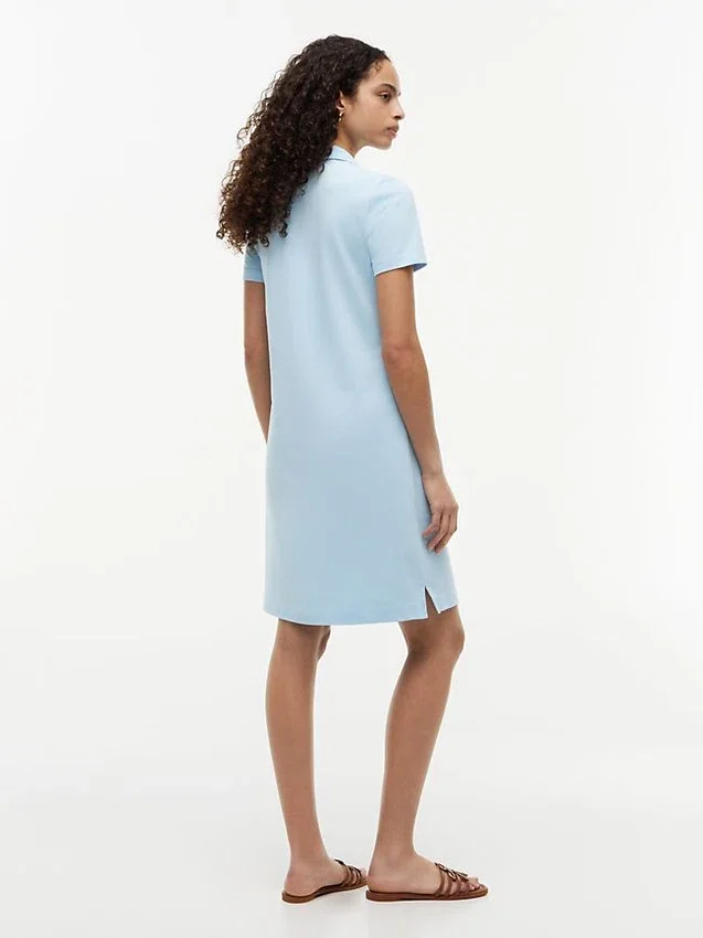Rochie polo din bumbac elastic, croială clasică Rochie polo din bumbac elastic, croială clasică