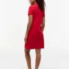Rochie polo din bumbac elastic, croială clasică Rochie polo din bumbac elastic, croială clasică