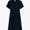 Rochie polo din bumbac elastic, croială clasică Rochie polo din bumbac elastic, croială clasică