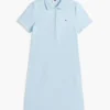 Rochie polo din bumbac elastic, croială clasică Rochie polo din bumbac elastic, croială clasică