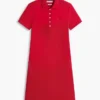 Rochie polo din bumbac elastic, croială clasică Rochie polo din bumbac elastic, croială clasică