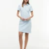 Rochie polo din piqué elastic cu dungi Rochie polo din piqué elastic cu dungi