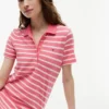 Rochie polo din piqué elastic cu dungi Rochie polo din piqué elastic cu dungi