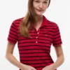 Rochie polo din piqué elastic cu dungi Rochie polo din piqué elastic cu dungi