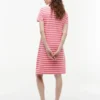Rochie polo din piqué elastic cu dungi Rochie polo din piqué elastic cu dungi