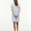 Rochie polo din piqué elastic cu dungi Rochie polo din piqué elastic cu dungi