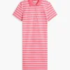 Rochie polo din piqué elastic cu dungi Rochie polo din piqué elastic cu dungi