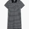 Rochie polo din piqué elastic cu dungi Rochie polo din piqué elastic cu dungi