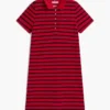 Rochie polo din piqué elastic cu dungi Rochie polo din piqué elastic cu dungi