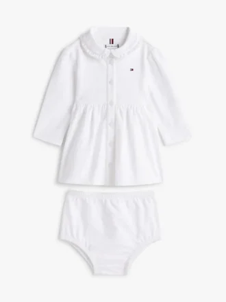 Rochie polo elastică cu mâneci lungi pentru bebeluși