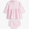 Rochie polo elastică cu mâneci lungi pentru bebeluși Rochie polo elastică cu mâneci lungi pentru bebeluși