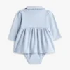 Rochie polo elastică cu mâneci lungi pentru bebeluși Rochie polo elastică cu mâneci lungi pentru bebeluși