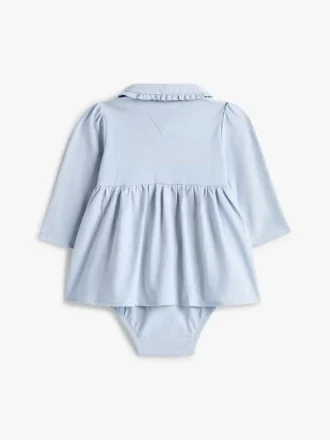 Rochie polo elastică cu mâneci lungi pentru bebeluși