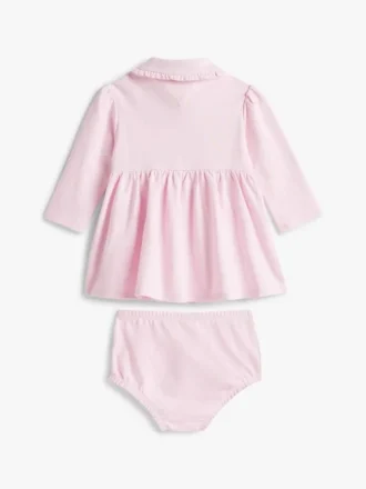 Rochie polo elastică cu mâneci lungi pentru bebeluși
