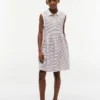 Rochie polo fără mâneci cu dungi pentru copii