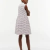 Rochie polo fără mâneci cu dungi pentru copii