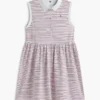 Rochie polo fără mâneci cu dungi pentru copii