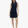 Rochie polo fără mâneci din piqué elastic