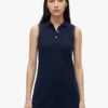 Rochie polo fără mâneci din piqué elastic
