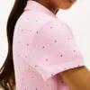 Rochie polo pentru fetițe cu imprimeu floral pe toată suprafața