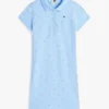 Rochie polo pentru fetițe cu imprimeu floral pe toată suprafața