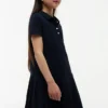 Rochie polo plisată din material elastic pentru copii Rochie polo plisată din material elastic pentru copii