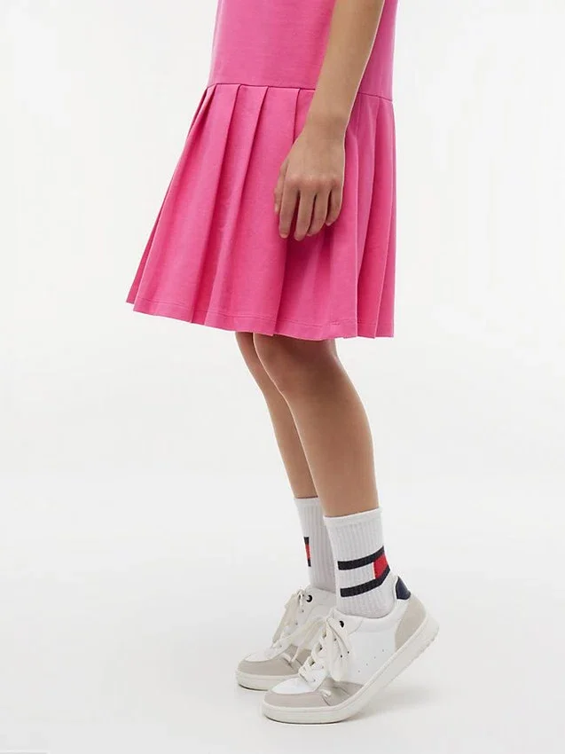 Rochie polo plisată din material elastic pentru copii Rochie polo plisată din material elastic pentru copii