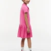 Rochie polo plisată din material elastic pentru copii Rochie polo plisată din material elastic pentru copii