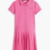 Rochie polo plisată din material elastic pentru copii Rochie polo plisată din material elastic pentru copii