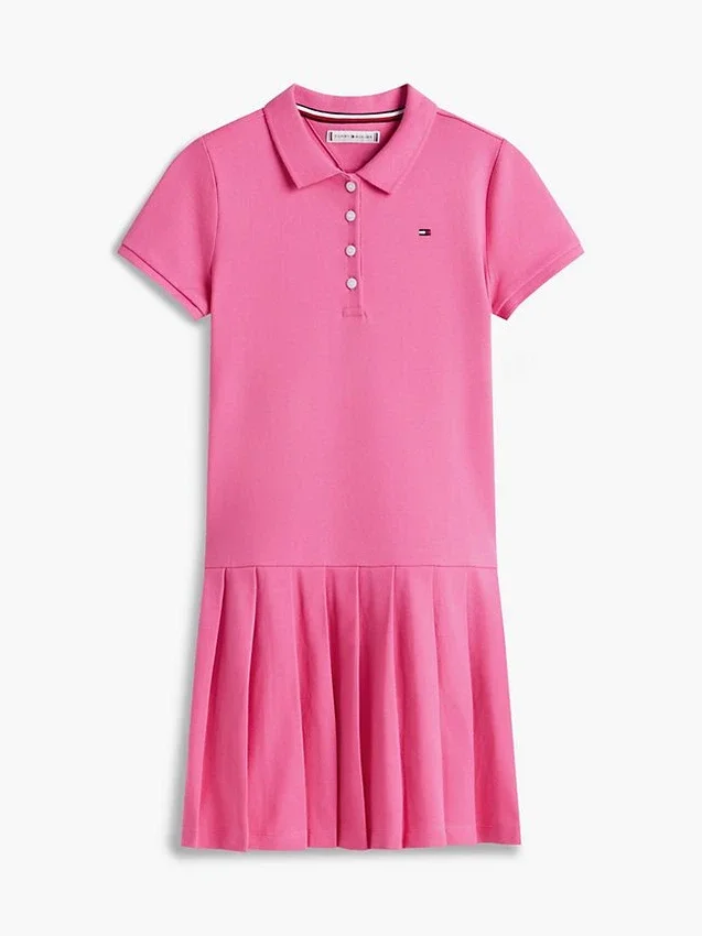 Rochie polo plisată din material elastic pentru copii Rochie polo plisată din material elastic pentru copii