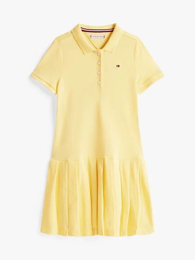 Rochie polo plisată din material elastic pentru copii Rochie polo plisată din material elastic pentru copii