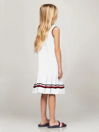 Rochie polo plisată fără mâneci pentru copii
