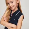 Rochie polo plisată fără mâneci pentru copii