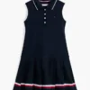 Rochie polo plisată fără mâneci pentru copii
