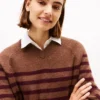 Rochie pulover din lână și cașmir cu dungi Rochie pulover din lână și cașmir cu dungi