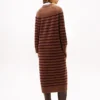 Rochie pulover din lână și cașmir cu dungi Rochie pulover din lână și cașmir cu dungi