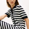 Rochie-pulover ușoară cu dungi Rochie-pulover ușoară cu dungi