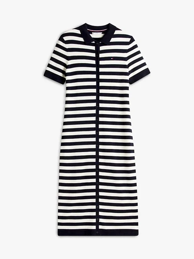 Rochie-pulover ușoară cu dungi Rochie-pulover ușoară cu dungi