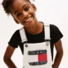 Rochie salopetă din Hilfiger Denim cu insignă Hilfiger pentru copii