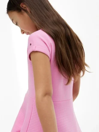 Rochie skater pentru copii cu logo steag în tonuri asortate