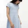 Rochie skater pentru copii cu logo steag în tonuri asortate