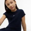 Rochie skater pentru copii cu logo steag în tonuri asortate